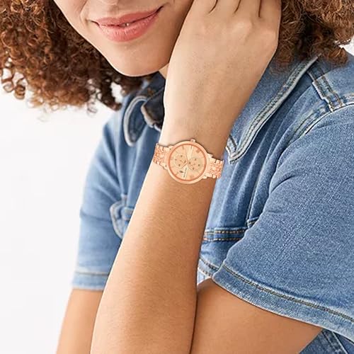 IMPEROUS - The Royal Way Women's Round Dial Watch | Quartz Movement | Elegant Metal Strap | Slim Design, Gold