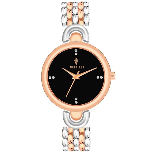 IMPERIOUS - THE ROYAL WAY Women's Round Dial Quartz Movement Studded Dial Watch | Analogue Quartz Movement Ladies Watch (Multi)