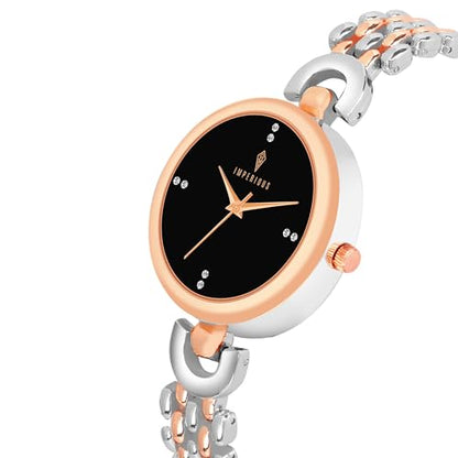 IMPERIOUS - THE ROYAL WAY Women's Round Dial Quartz Movement Studded Dial Watch | Analogue Quartz Movement Ladies Watch (Multi)