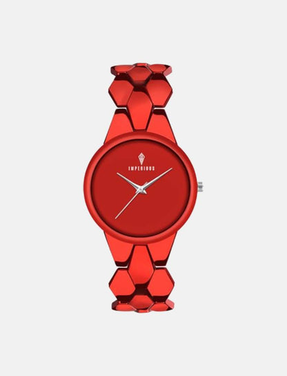 Imperious Analogue Red Wrist Watch