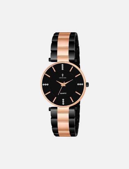 Imperious Analogue Watch Black and Gold
