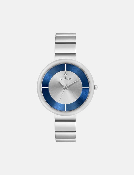 Imperious Silver Wrist Watch for Women, Branded Stylish Analogue Dial Ladies Watch - Water Resistant & Stainless Steel
