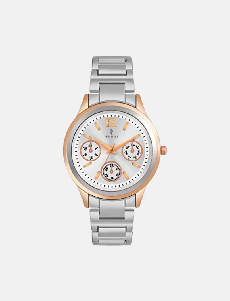 IMPERIOUS Wrist Watches for Women - Deep Silver, Stainless Steel & Water Resistant Ladies Women Watches