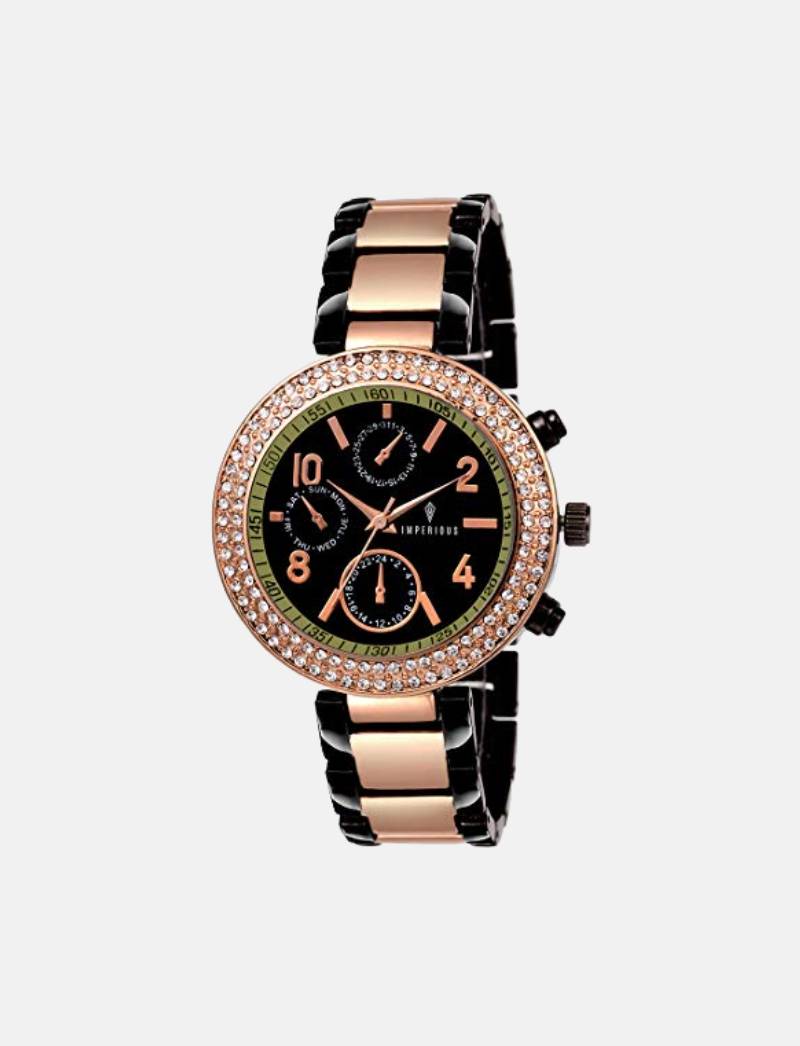 Imperious Stainless Steel Dial Brown Water Resistant