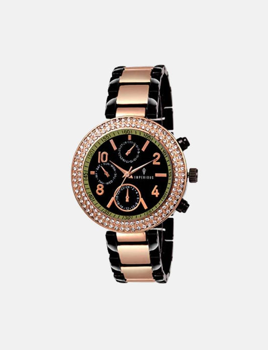 Imperious Stainless Steel Dial Brown Water Resistant