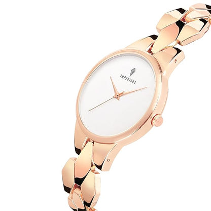 IMPERIOUS - THE ROYAL WAY Analogue Women's Branded Gold Silver Wrist Watches for Women (Rose Gold)
