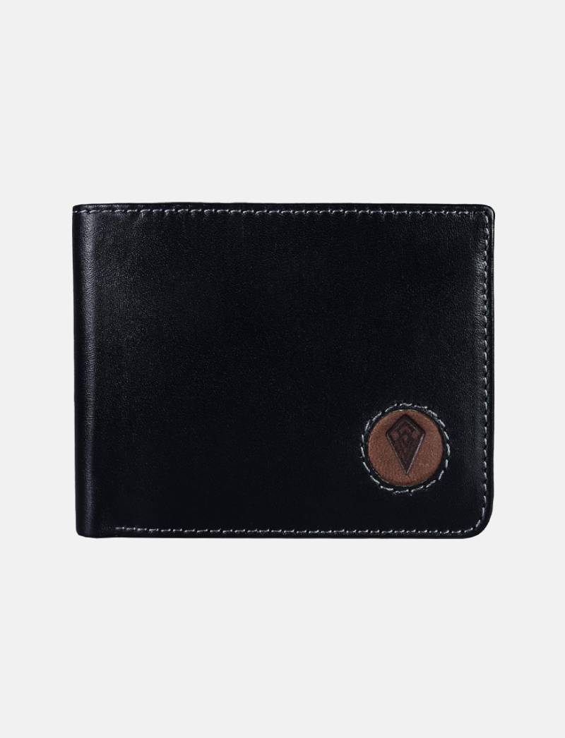 Men's Genuine Leather Bi-Fold RFID Wallet (Black)