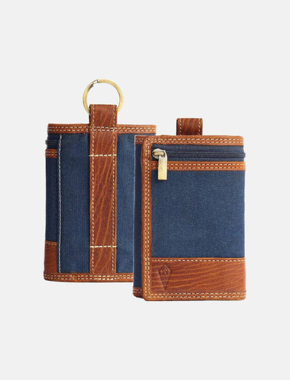 THE ROYAL WAY Tan Leather Men's Tri Fold RFID Blocking Wallet