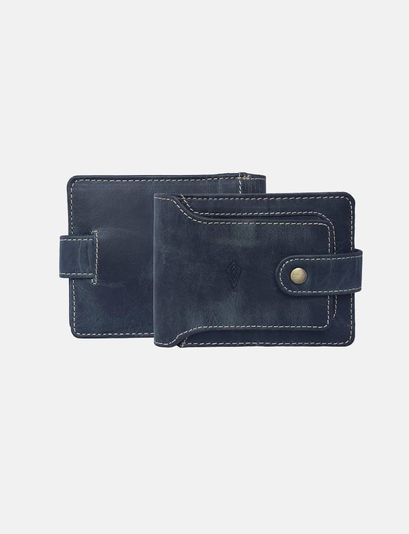 Vinatge Leather Wallet, 2 Fold Wallet with 9 Card Holder Slots (Italian Brown)