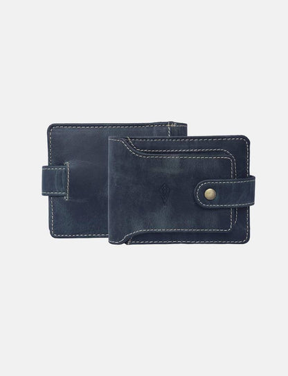 Vinatge Leather Wallet, 2 Fold Wallet with 9 Card Holder Slots (Italian Brown)