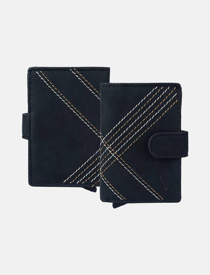 THE ROYAL WAY Leather Unisex Wallet (Jet Black)