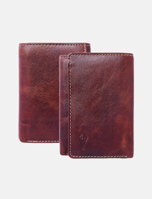 Original Leather Smart RFID protectioN, 3 Fold Wallet (Italian Brown)